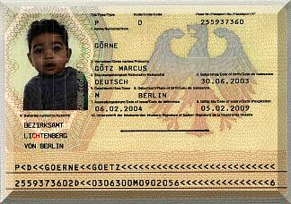  mein erster Pass 
 mi primero pasaporte 